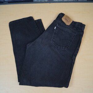 VTG Levis 575 Jeans Black 90s White Tab Relaxed Fit Straight Leg USA 36 x 30